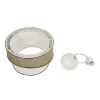 GLOBOSTAR® CYCLOP 204-0104 Μοντέρνο Κρεμαστό Φωτιστικό Οροφής με Ντουί 1 x E27 AC 220-240V IP20 - Μπεζ & Λευκό - Μ31 x Π31 x Υ21cm