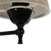 GLOBOSTAR® PAM 204-0112 Μοντέρνο Φωτιστικό Τοίχου - Απλίκα με Ντουί 1 x E27 AC 220-240V IP20 - Μαύρο & Μπεζ - Μ14 x Π22 x Υ23cm