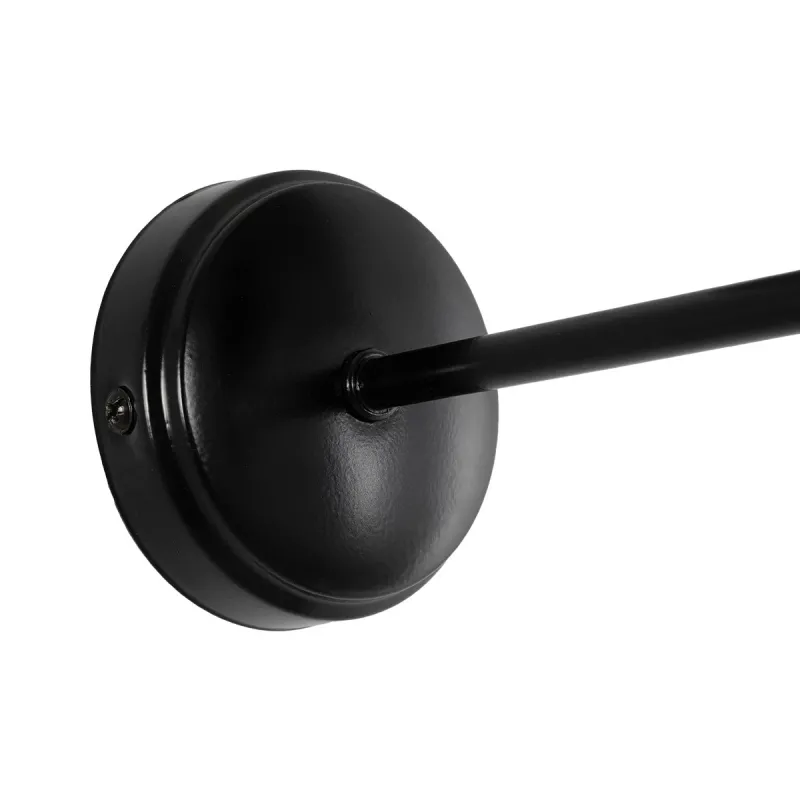 GLOBOSTAR® PAM 204-0112 Μοντέρνο Φωτιστικό Τοίχου - Απλίκα με Ντουί 1 x E27 AC 220-240V IP20 - Μαύρο & Μπεζ - Μ14 x Π22 x Υ23cm