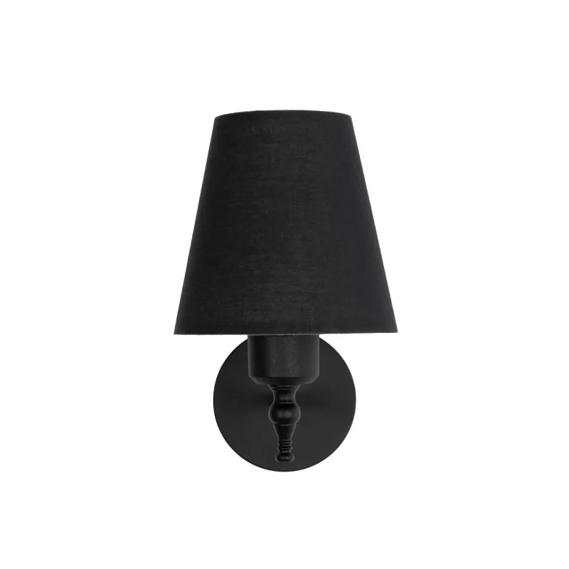 GLOBOSTAR® PAM 204-0113 Μοντέρνο Φωτιστικό Τοίχου - Απλίκα με Ντουί 1 x E27 AC 220-240V IP20 - Μαύρο - Μ23 x Π23 x Υ17cm
