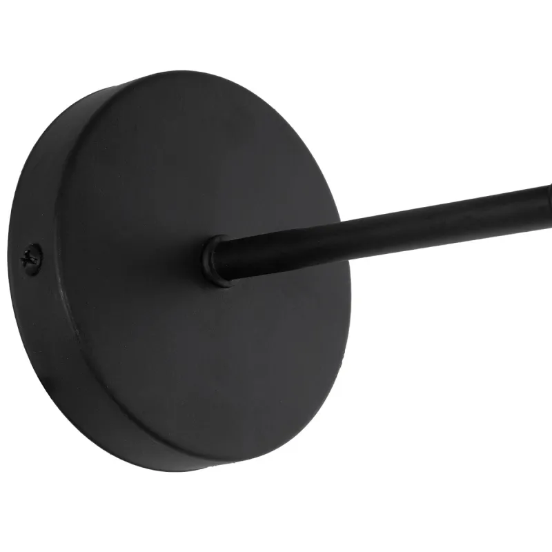 GLOBOSTAR® PAM 204-0113 Μοντέρνο Φωτιστικό Τοίχου - Απλίκα με Ντουί 1 x E27 AC 220-240V IP20 - Μαύρο - Μ23 x Π23 x Υ17cm