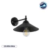 GLOBOSTAR® CATERPILLAR 204-0115 Μοντέρνο Φωτιστικό Τοίχου - Απλίκα με Ντουί 1 x E27 AC 220-240V IP20 - Μαύρο - Μ22 x Π25 x Υ14cm