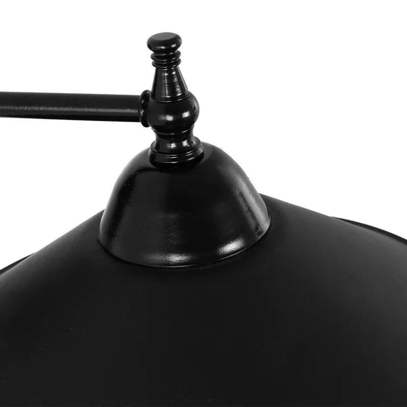 GLOBOSTAR® CAT 204-0116 Μοντέρνο Φωτιστικό Τοίχου - Απλίκα με Ντουί 1 x E27 AC 220-240V IP20 - Μαύρο - Μ22 x Π25 x Υ30cm