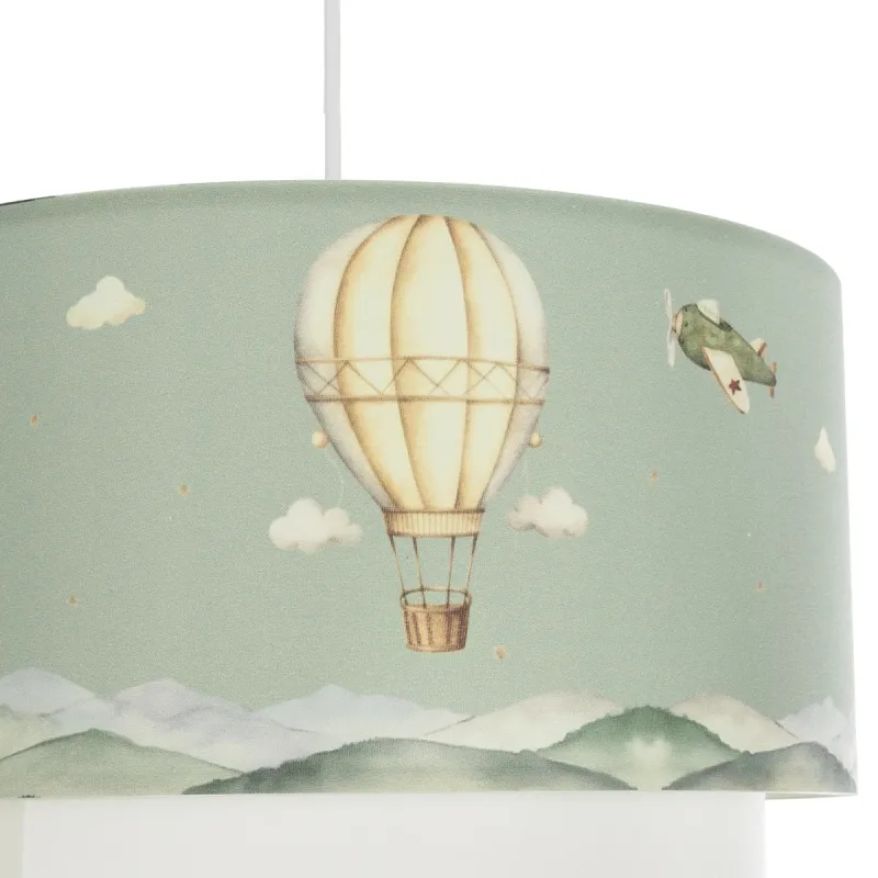 GLOBOSTAR® BALLON 204-0120 Παιδικό Κρεμαστό Φωτιστικό Οροφής με Ντουί 1 x E27 AC 220-240V IP20 - Πολύχρωμο - Μ30 x Π30 x Υ20cm