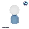 GLOBOSTAR® MAGIC 204-0133 Μοντέρνο Επιτραπέζιο Φωτιστικό Πορτατίφ με Ντουί 1 x E14 AC 220-240V IP20 - Μπλε & Λευκό - Μ15 x Π15 x Υ28cm