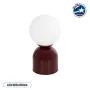 GLOBOSTAR® MAGIC 204-0135 Μοντέρνο Επιτραπέζιο Φωτιστικό Πορτατίφ με Ντουί 1 x E14 AC 220-240V IP20 - Κόκκινο & Λευκό - Μ15 x Π15 x Υ28cm