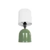GLOBOSTAR® LOREN 204-0136 Μοντέρνο Επιτραπέζιο Φωτιστικό Πορτατίφ με Ντουί 1 x E14 AC 220-240V IP20 - Πράσινο & Μπεζ - Μ15,5 x Π15,5 x Υ33cm