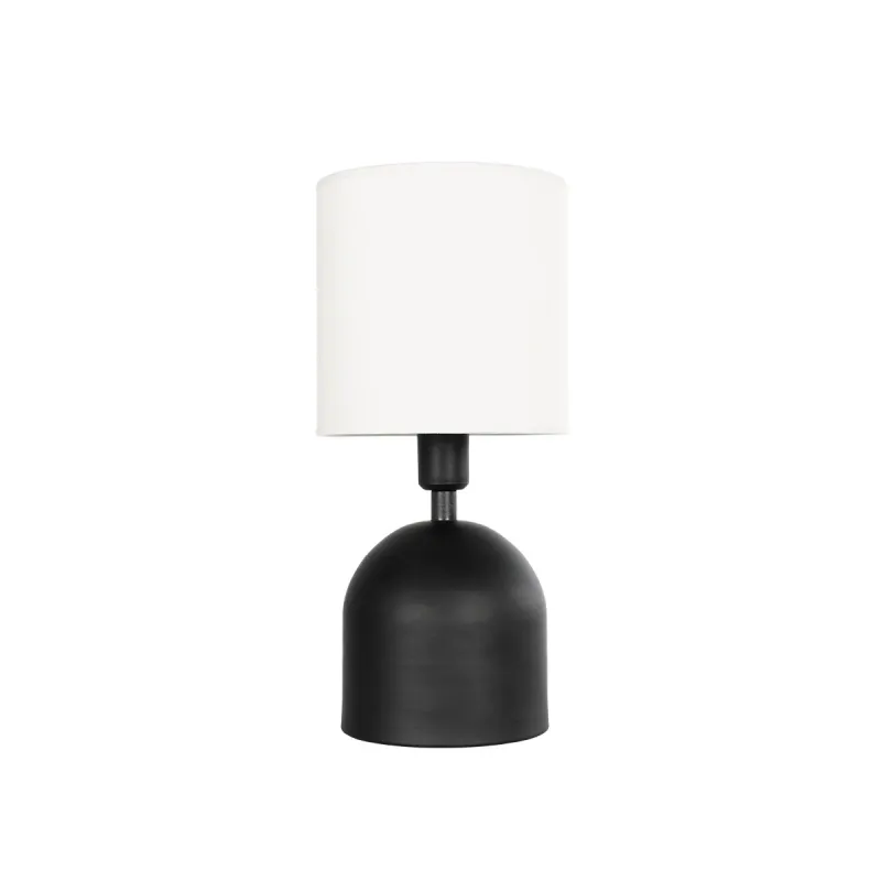 GLOBOSTAR® LOREN 204-0138 Μοντέρνο Επιτραπέζιο Φωτιστικό Πορτατίφ με Ντουί 1 x E14 AC 220-240V IP20 - Μαύρο & Εκρού - Μ15,5 x Π15,5 x Υ33cm