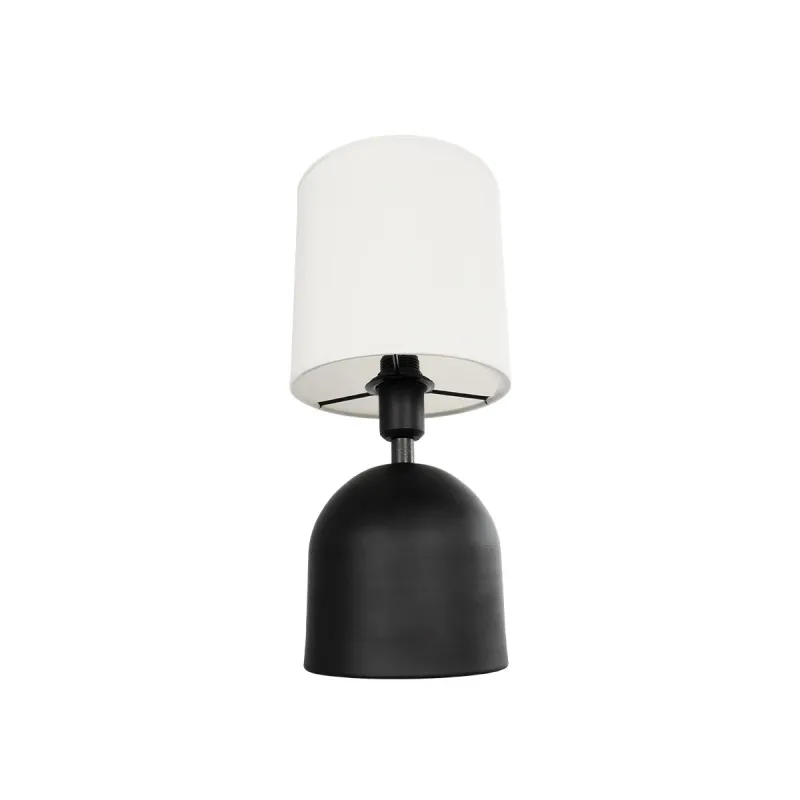 GLOBOSTAR® LOREN 204-0138 Μοντέρνο Επιτραπέζιο Φωτιστικό Πορτατίφ με Ντουί 1 x E14 AC 220-240V IP20 - Μαύρο & Εκρού - Μ15,5 x Π15,5 x Υ33cm
