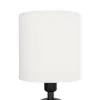 GLOBOSTAR® LOREN 204-0138 Μοντέρνο Επιτραπέζιο Φωτιστικό Πορτατίφ με Ντουί 1 x E14 AC 220-240V IP20 - Μαύρο & Εκρού - Μ15,5 x Π15,5 x Υ33cm