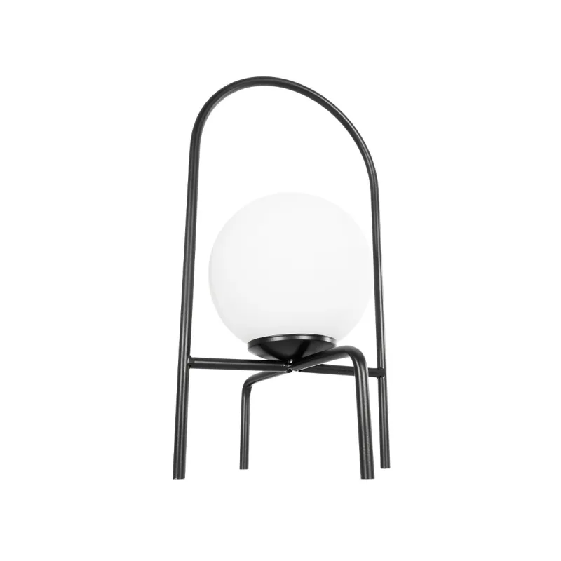 GLOBOSTAR® SPIDY 204-0139 Μοντέρνο Επιτραπέζιο Φωτιστικό Πορτατίφ με Ντουί 1 x E14 AC 220-240V IP20 - Μαύρο & Λευκό - Μ22 x Π20 x Υ38cm