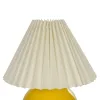 GLOBOSTAR® LISBON 204-0155 Μοντέρνο Επιτραπέζιο Φωτιστικό Πορτατίφ με Ντουί 1 x E27 AC 220-240V IP20 - Κίτρινο & Μπεζ - Μ24 x Π24 x Υ28cm