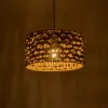 GLOBOSTAR® SAND 204-0160 Boho Κρεμαστό Φωτιστικό Οροφής με Ντουί 1 x E27 AC 220-240V IP20 - Καφέ - Μ30 x Π30 x Υ19cm