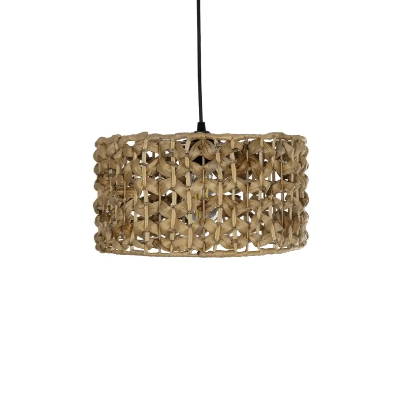 GLOBOSTAR® SAND 204-0160 Boho Κρεμαστό Φωτιστικό Οροφής με Ντουί 1 x E27 AC 220-240V IP20 - Καφέ - Μ30 x Π30 x Υ19cm