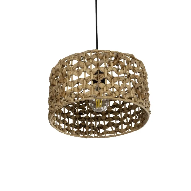 GLOBOSTAR® SAND 204-0160 Boho Κρεμαστό Φωτιστικό Οροφής με Ντουί 1 x E27 AC 220-240V IP20 - Καφέ - Μ30 x Π30 x Υ19cm