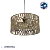 GLOBOSTAR® DARIO 204-0166 Boho Κρεμαστό Φωτιστικό Οροφής με Ντουί 1 x E27 AC 220-240V IP20 - Μπεζ - Μ30 x Π30 x Υ18cm