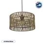 GLOBOSTAR® DARIO 204-0166 Boho Κρεμαστό Φωτιστικό Οροφής με Ντουί 1 x E27 AC 220-240V IP20 - Μπεζ - Μ30 x Π30 x Υ18cm