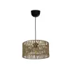 GLOBOSTAR® DARIO 204-0166 Boho Κρεμαστό Φωτιστικό Οροφής με Ντουί 1 x E27 AC 220-240V IP20 - Μπεζ - Μ30 x Π30 x Υ18cm