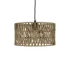 GLOBOSTAR® DARIO 204-0166 Boho Κρεμαστό Φωτιστικό Οροφής με Ντουί 1 x E27 AC 220-240V IP20 - Μπεζ - Μ30 x Π30 x Υ18cm