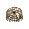 GLOBOSTAR® DARIO 204-0166 Boho Κρεμαστό Φωτιστικό Οροφής με Ντουί 1 x E27 AC 220-240V IP20 - Μπεζ - Μ30 x Π30 x Υ18cm