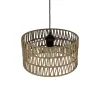 GLOBOSTAR® DARIO 204-0166 Boho Κρεμαστό Φωτιστικό Οροφής με Ντουί 1 x E27 AC 220-240V IP20 - Μπεζ - Μ30 x Π30 x Υ18cm
