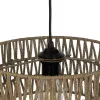 GLOBOSTAR® DARIO 204-0166 Boho Κρεμαστό Φωτιστικό Οροφής με Ντουί 1 x E27 AC 220-240V IP20 - Μπεζ - Μ30 x Π30 x Υ18cm