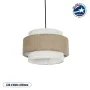 GLOBOSTAR® SOHO 204-0172 Μοντέρνο Κρεμαστό Φωτιστικό Οροφής με Ντουί 1 x E27 AC 220-240V IP20 - Καφέ & Μπεζ - Μ30 x Π30 x Υ20cm