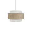 GLOBOSTAR® SOHO 204-0172 Μοντέρνο Κρεμαστό Φωτιστικό Οροφής με Ντουί 1 x E27 AC 220-240V IP20 - Καφέ & Μπεζ - Μ30 x Π30 x Υ20cm
