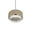 GLOBOSTAR® SOHO 204-0172 Μοντέρνο Κρεμαστό Φωτιστικό Οροφής με Ντουί 1 x E27 AC 220-240V IP20 - Καφέ & Μπεζ - Μ30 x Π30 x Υ20cm