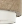 GLOBOSTAR® SOHO 204-0172 Μοντέρνο Κρεμαστό Φωτιστικό Οροφής με Ντουί 1 x E27 AC 220-240V IP20 - Καφέ & Μπεζ - Μ30 x Π30 x Υ20cm