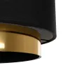 GLOBOSTAR® BASIL 204-0174 Μοντέρνο Κρεμαστό Φωτιστικό Οροφής με Ντουί 1 x E27 AC 220-240V IP20 - Μαύρο & Χρυσό - Μ30 x Π30 x Υ20cm