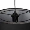 GLOBOSTAR® BASIL 204-0174 Μοντέρνο Κρεμαστό Φωτιστικό Οροφής με Ντουί 1 x E27 AC 220-240V IP20 - Μαύρο & Χρυσό - Μ30 x Π30 x Υ20cm