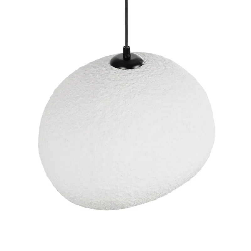 GLOBOSTAR® STONE 204-0176 Μοντέρνο Κρεμαστό Φωτιστικό Οροφής με Ντουί 1 x E27 AC 220-240V IP20 - Λευκό - Μ31.5 x Π35 x Υ26cm