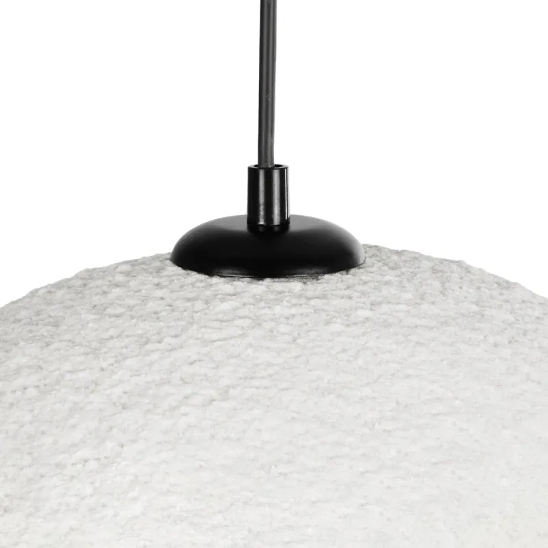 GLOBOSTAR® STONE 204-0176 Μοντέρνο Κρεμαστό Φωτιστικό Οροφής με Ντουί 1 x E27 AC 220-240V IP20 - Λευκό - Μ31.5 x Π35 x Υ26cm