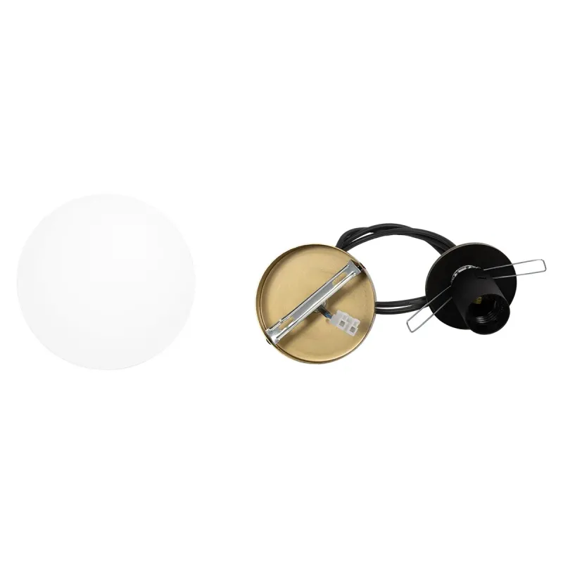 GLOBOSTAR® GLOBIDIO 204-0195 Μοντέρνο Κρεμαστό Φωτιστικό Οροφής με Ντουί 1 x E27 AC 220-240V IP20 - Χρύσο & Λευκό - Μ15 x Π15 x Υ15cm