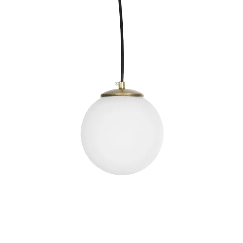 GLOBOSTAR® GLOBIDIO 204-0195 Μοντέρνο Κρεμαστό Φωτιστικό Οροφής με Ντουί 1 x E27 AC 220-240V IP20 - Χρύσο & Λευκό - Μ15 x Π15 x Υ15cm
