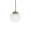 GLOBOSTAR® GLOBIDIO 204-0195 Μοντέρνο Κρεμαστό Φωτιστικό Οροφής με Ντουί 1 x E27 AC 220-240V IP20 - Χρύσο & Λευκό - Μ15 x Π15 x Υ15cm