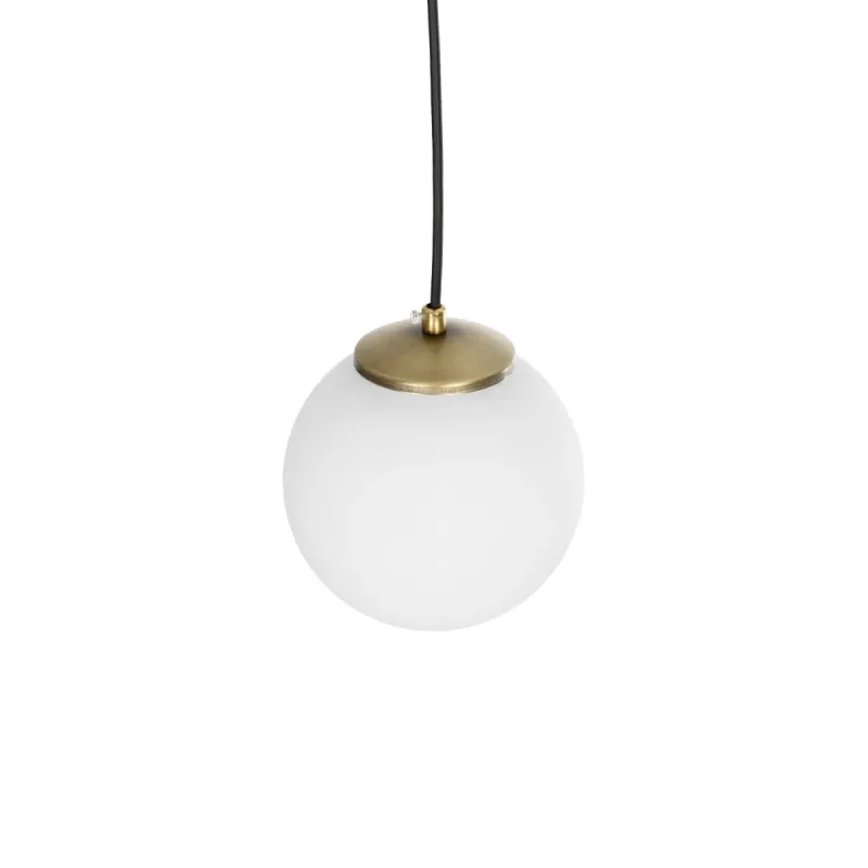 GLOBOSTAR® GLOBIDIO 204-0195 Μοντέρνο Κρεμαστό Φωτιστικό Οροφής με Ντουί 1 x E27 AC 220-240V IP20 - Χρύσο & Λευκό - Μ15 x Π15 x Υ15cm