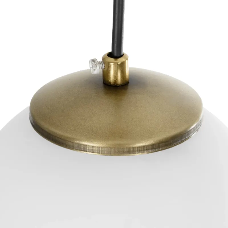 GLOBOSTAR® GLOBIDIO 204-0195 Μοντέρνο Κρεμαστό Φωτιστικό Οροφής με Ντουί 1 x E27 AC 220-240V IP20 - Χρύσο & Λευκό - Μ15 x Π15 x Υ15cm