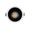 GLOBOSTAR® DUSTY 60340 Χωνευτό Downlight Σποτ LED 12W 1380lm 45° AC 220-240V Αδιάβροχο IP65 Φυσικό Λευκό 4500K - Bridgelux COB Chip & TÜV SÜD Driver - Λευκό & Μαύρο Ματ - Μ8.5 x Π8.5 x Υ7cm / Q7.2cm - 5 Χρόνια Εγγύηση