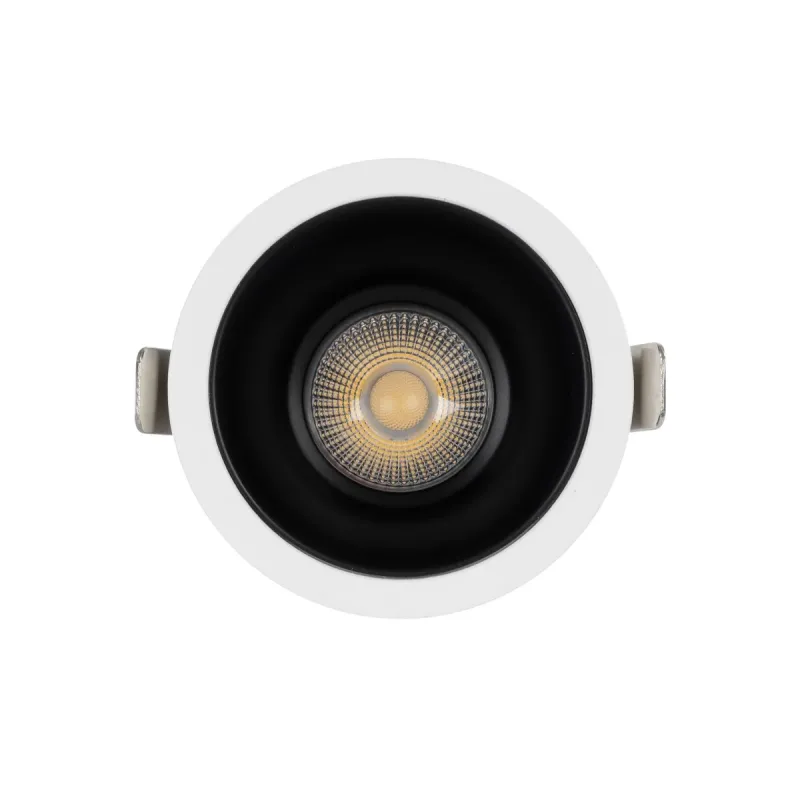 GLOBOSTAR® DUSTY 60340 Χωνευτό Downlight Σποτ LED 12W 1380lm 45° AC 220-240V Αδιάβροχο IP65 Φυσικό Λευκό 4500K - Bridgelux COB Chip & TÜV SÜD Driver - Λευκό & Μαύρο Ματ - Μ8.5 x Π8.5 x Υ7cm / Q7.2cm - 5 Χρόνια Εγγύηση