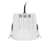 GLOBOSTAR® DUSTY 60340 Χωνευτό Downlight Σποτ LED 12W 1380lm 45° AC 220-240V Αδιάβροχο IP65 Φυσικό Λευκό 4500K - Bridgelux COB Chip & TÜV SÜD Driver - Λευκό & Μαύρο Ματ - Μ8.5 x Π8.5 x Υ7cm / Q7.2cm - 5 Χρόνια Εγγύηση