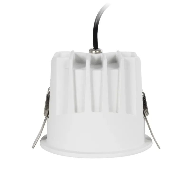 GLOBOSTAR® DUSTY 60340 Χωνευτό Downlight Σποτ LED 12W 1380lm 45° AC 220-240V Αδιάβροχο IP65 Φυσικό Λευκό 4500K - Bridgelux COB Chip & TÜV SÜD Driver - Λευκό & Μαύρο Ματ - Μ8.5 x Π8.5 x Υ7cm / Q7.2cm - 5 Χρόνια Εγγύηση