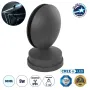 GLOBOSTAR® ZERODA 60599 Μοντέρνο Φωτιστικό Τοίχου - Απλίκα LED 9W 1080lm 3° x 360° AC 220-240V Αδιάβροχο IP65 Ψυχρό Λευκό 6000K - CREE XPE Chip & TÜV SÜD Driver - Γκρι Ανθρακί Ματ - Μ9.5 x Π11 x Υ16cm - 5 Χρόνια Εγγύηση