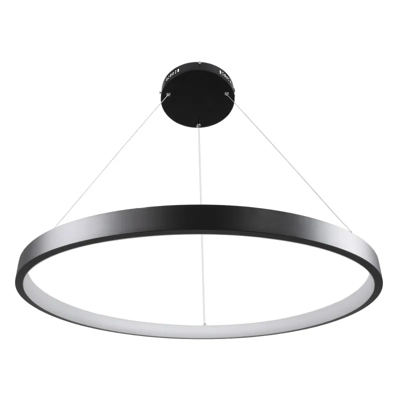 kelvo® NEMESIS KLV-101-0211 Κρεμαστό Φωτιστικό Οροφής LED 67W 6700lm 180° AC 220-240V IP20 Ρυθμιζόμενο Λευκό CCT με Χειριστήριο από 2700K έως 6000K Dimmable - Lumileds SMD Chip - Μαύρο Ματ - Μ80 x Π80 x Υ4cm - 3 Χρόνια Εγγύηση