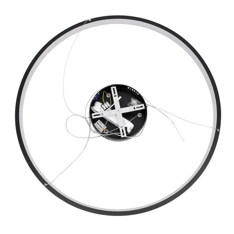 kelvo® NEMESIS KLV-101-0211 Κρεμαστό Φωτιστικό Οροφής LED 67W 6700lm 180° AC 220-240V IP20 Ρυθμιζόμενο Λευκό CCT με Χειριστήριο από 2700K έως 6000K Dimmable - Lumileds SMD Chip - Μαύρο Ματ - Μ80 x Π80 x Υ4cm - 3 Χρόνια Εγγύηση