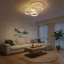 kelvo® DIAMOND KLV-101-0227 Φωτιστικό Οροφής LED 100W 10000lm 360° AC 220-240V IP20 Ρυθμιζόμενο Λευκό CCT με Χειριστήριο από 2700K έως 6000K Dimmable - Lumileds SMD Chip - Λευκό Ματ - Μ80 x Π50 x Υ20cm - 3 Χρόνια Εγγύηση