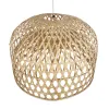 GLOBOSTAR® MANGEA 00717 Boho Κρεμαστό Φωτιστικό Οροφής με Ντουί 1 x E27 AC 220-240V IP20 - Μπεζ - Μ100 x Π100 x Υ66cm