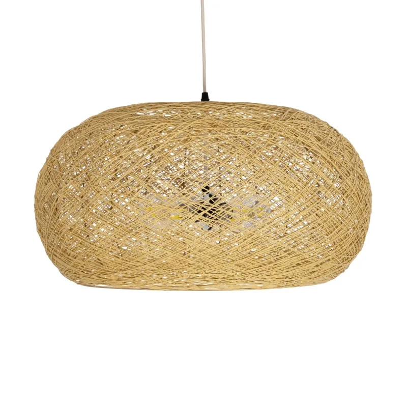 GLOBOSTAR® FIJI INCASS 01628 Vintage Κρεμαστό Φωτιστικό Οροφής με Ντουί 5 x E27 AC 220-240V IP20 - Μπεζ - Μ60 x Π60 x Υ29cm