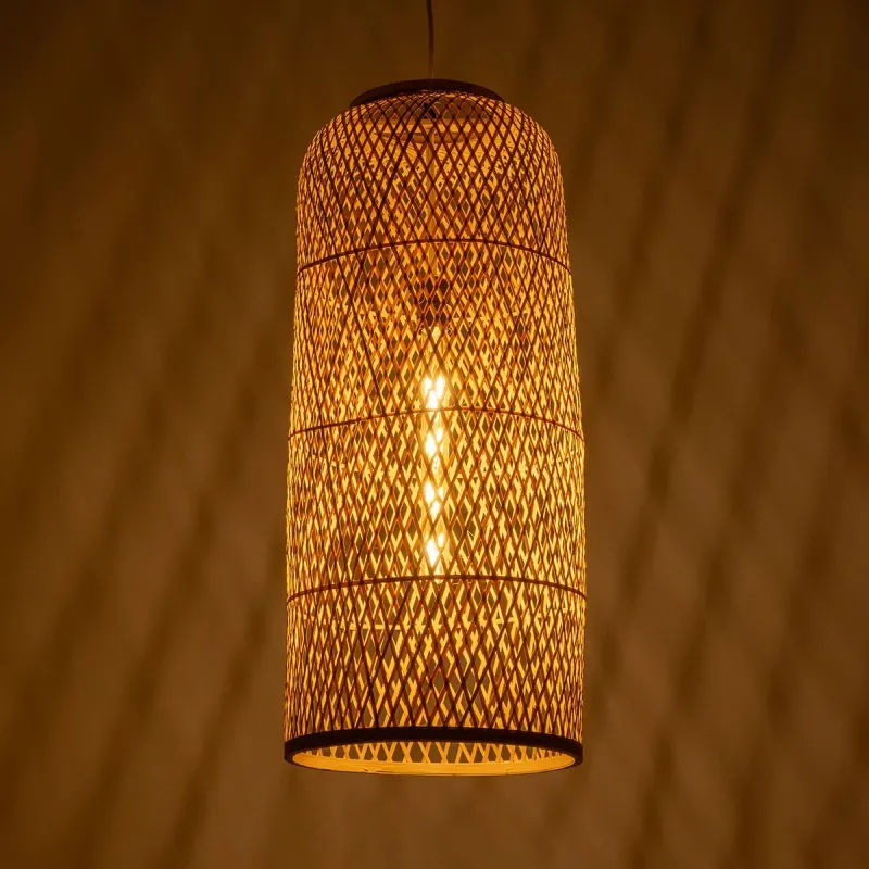 GLOBOSTAR® CALERO 01711 Boho Κρεμαστό Φωτιστικό Οροφής με Ντουί 1 x E27 AC 220-240V IP20 - Μπεζ - Μ30 x Π30 x Υ70cm